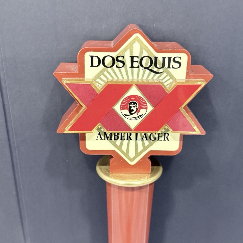Dos Equis XX‎ Amber Lager Beer Tap Handle Bar Pub Man Cave Draft Tap Knob - Picture 2 of 9